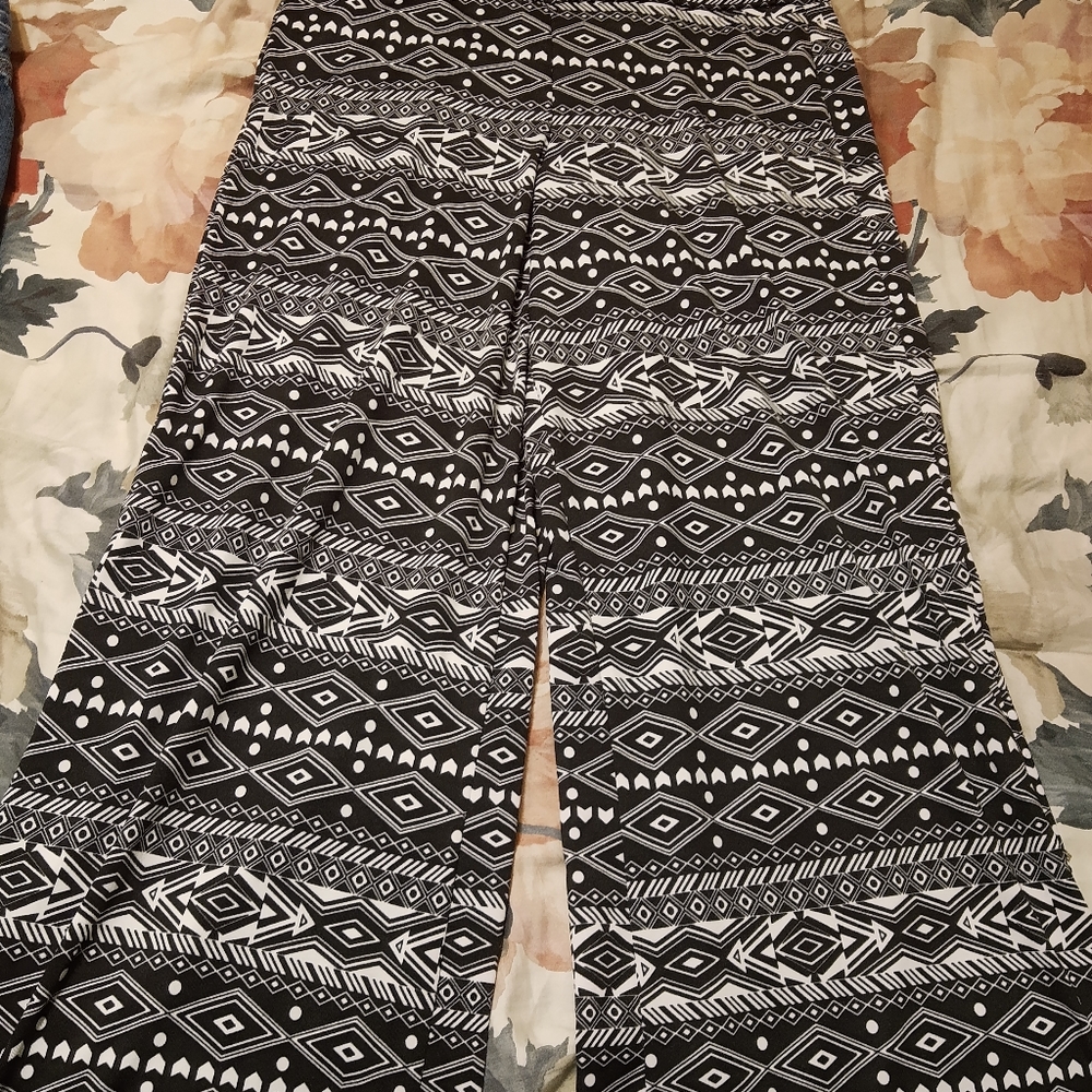 Medium black white bell bottoms